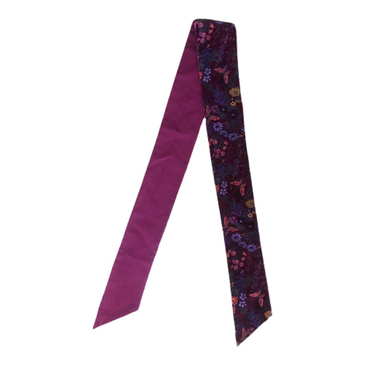 Burgundy Floral Unbranded Long Scarf