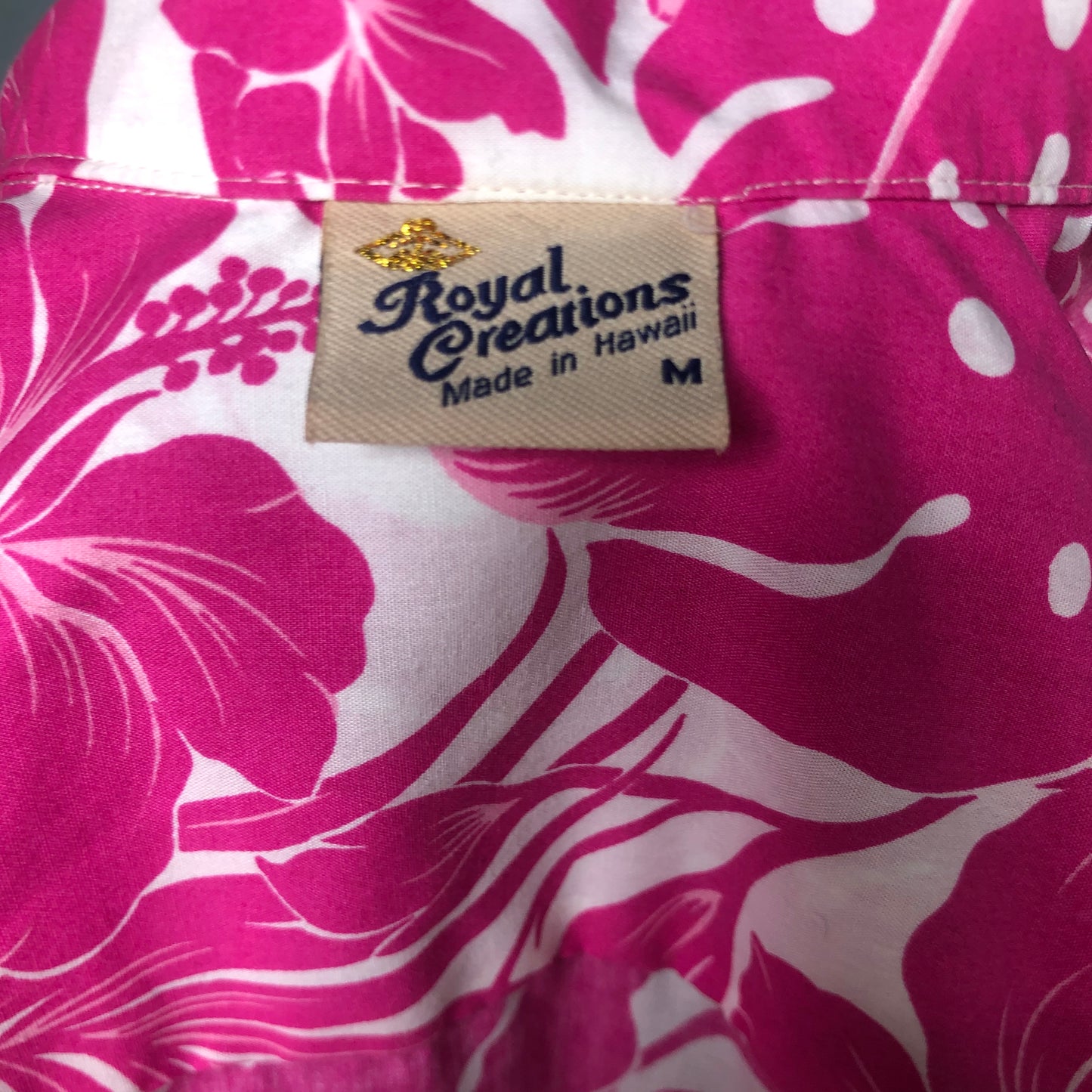 Royal Creations Brand Pink Aloha Shirt