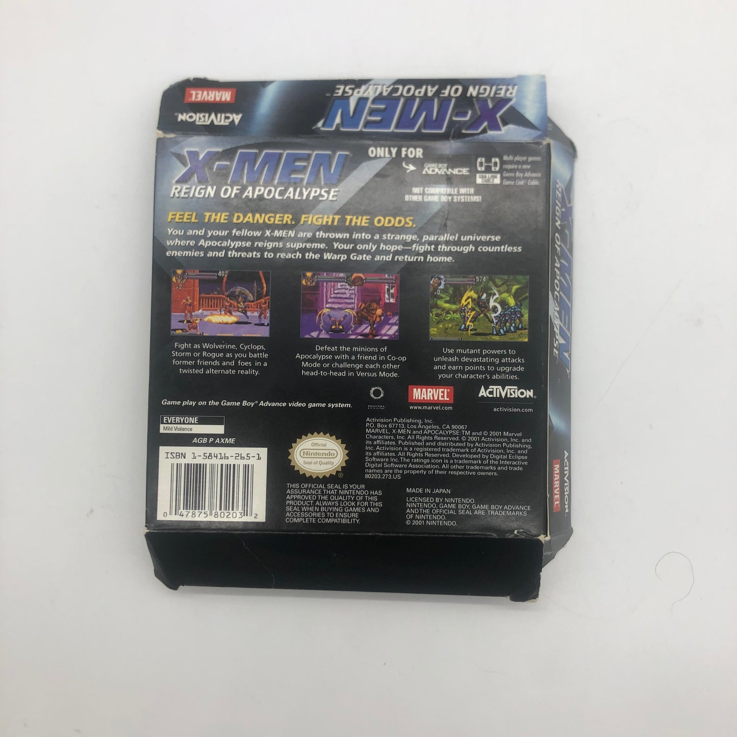 Nintendo Game Boy Advanced Game X-Men Reign Of Apocalypse